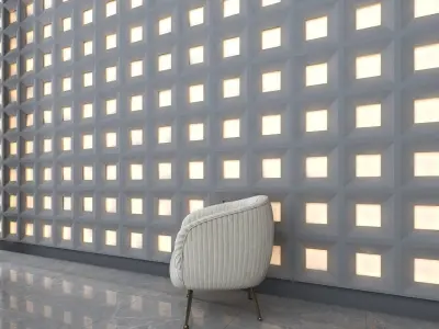 3d wall panel Low-poly 3D model