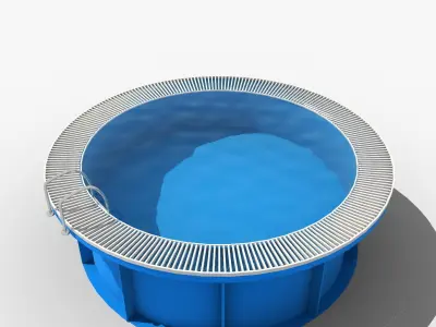 Kruh preliv 3D model