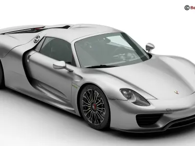 Porsche 918 Spyder including detachable roof 3D model