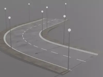 City Main Road 3D model