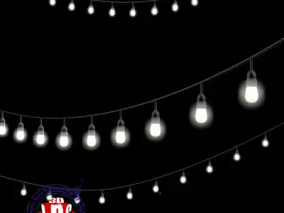 String lights 3D model