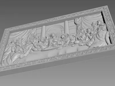 The Last Supper 3D model for CNC 3D model
