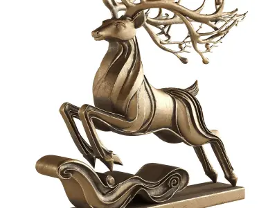 deer statue 3 3D model