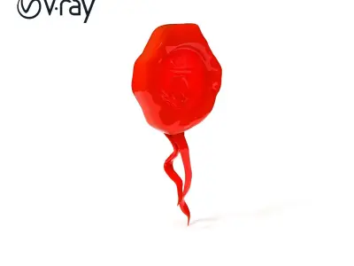 Antique Wax Seal and Parchment Model Pack Low-poly 3D model