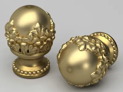 Carved Finial 3D model