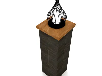 modern garden wall lighting Low-poly 3D model