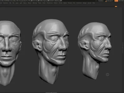 human head modern sculpture 3d print model 119 3D print model