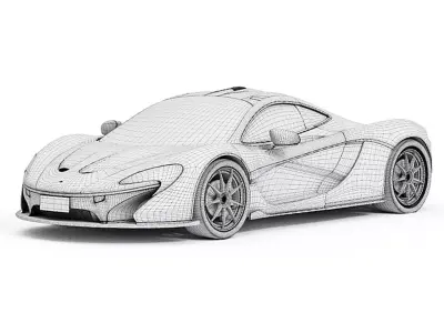 Mclaren P1 3D model 4