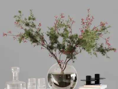 Decorative Set 225 Low-poly 3D model