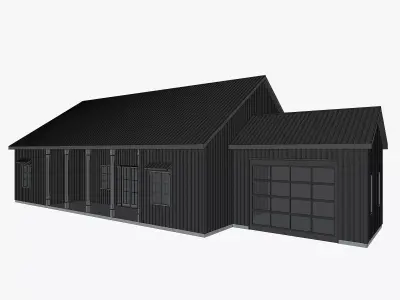 Barndominium House 030 Low-poly 3D model