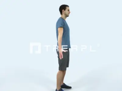 Jest 01A Animated Rigged Summer Casual Man Low-poly 3D model