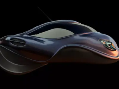 Futuristic Bug Car Model 3D model