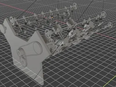 V8 Engine 3D model