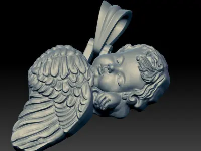 Angel Pendant Free 3D print model