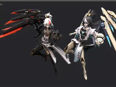 Twin brothers 3D model