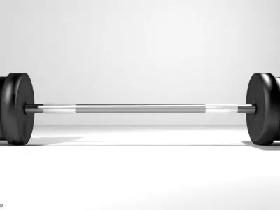 Exercise Equipment Barbell 3D model