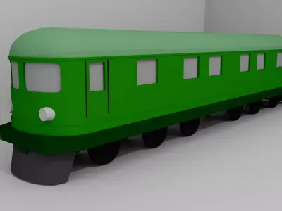 Low Poly Train 03 Low-poly 3D model