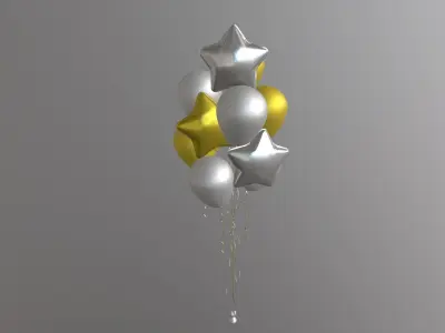 Helium Balloons 3D model purchase