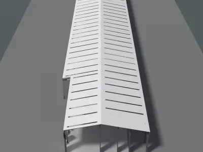 Warehouse with small crane 3D model