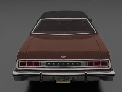 Marquis Brougham 4dr 1974 Low-poly 3D model