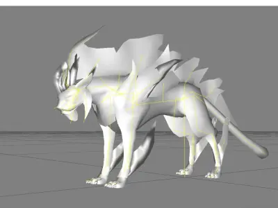Animal - fantasy wolf Low-poly 3D model