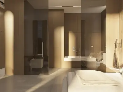 Modern Bedroom 3D model 8