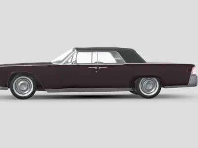 Lincoln Continental 1964 Low-poly 3D model