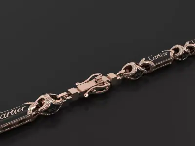 CARRTIER BRACELET WITH ENAMEL 3D PRINT MODEL 3D print model