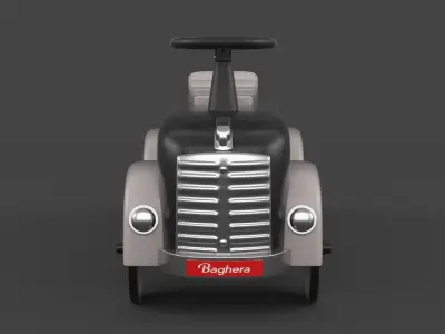 Retro Push Car 3D model