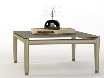 Conic Coffee Table with Centerpiece 3D model