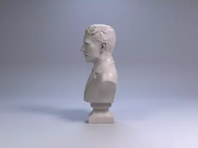 Nikola Tesla Bust Sculpture 3D Print STL Printable Bust 3D print model