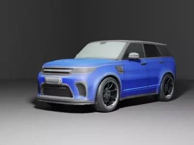 land Rover Svr Sport gt Car low-poly 3D model Low-poly 3D model