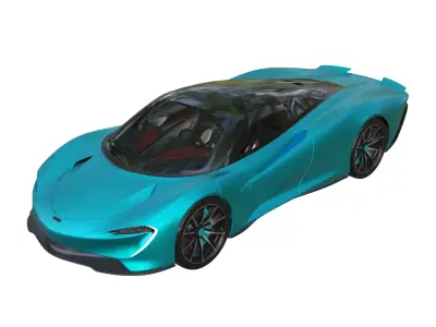 McLaren Speedtail Low-poly 3D model