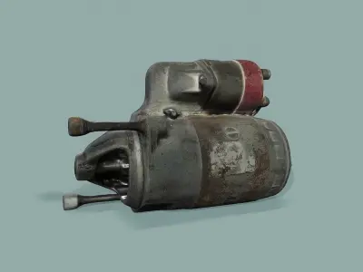 3D Scan Car Starter Low-poly 3D model