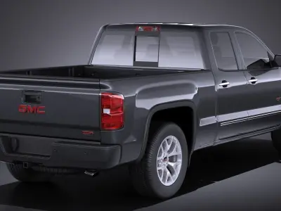 GMC Sierra crew cab 2014 VRAY 3D model