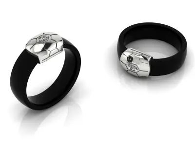 Rubber Gold Ring 3D print model