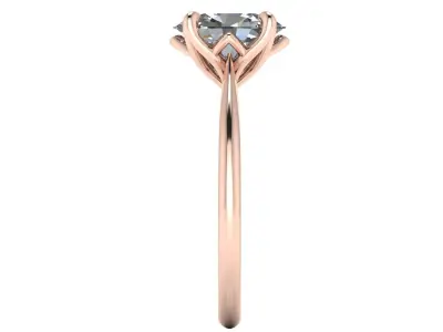 Solitaire Diamond Women Ring R2 3D print model