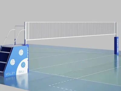 volleyball court 3D model