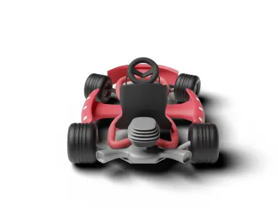 Go Kart racing Low-poly 3D model