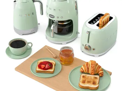 Smeg Breakfast Set 3D model