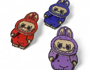 Hanging labubu keychain 3D print model