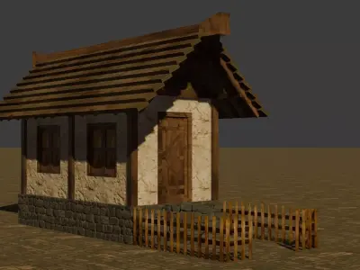 Medieval House 3 Free low-poly 3D model purchase