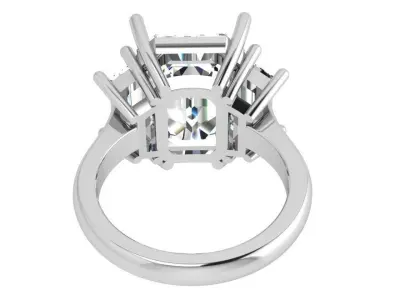 Emerald Diamond Ring 3896 3D print model