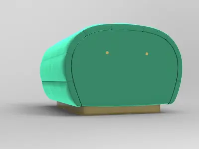 Jule Pouf Low-poly 3D model