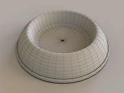 Cat Bowl Low-poly 3D model
