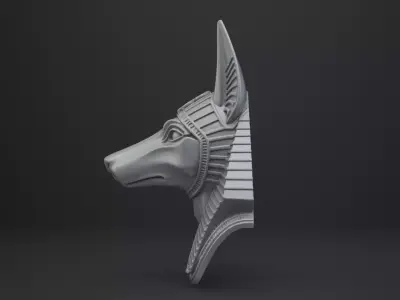 Anubis God Bust - Animal Figurine 3D print model