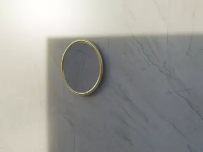 Golden mirror Free low-poly 3D model