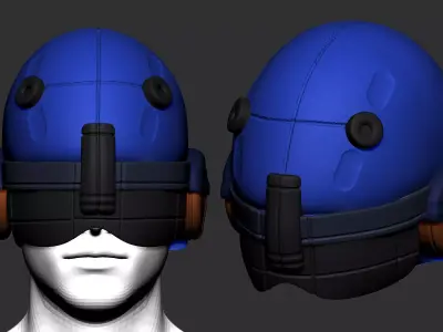 gas mask scifi high poly sculpt 3d printable 3D model 3D model