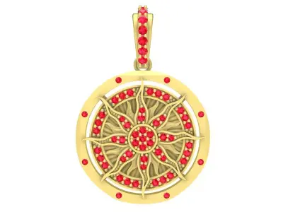 Luxury Floral Mandala Medallion Pendant Jewelry 3922 3D print model