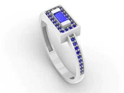 Jewelry Diamond Ring Model RG62 Free 3D print model